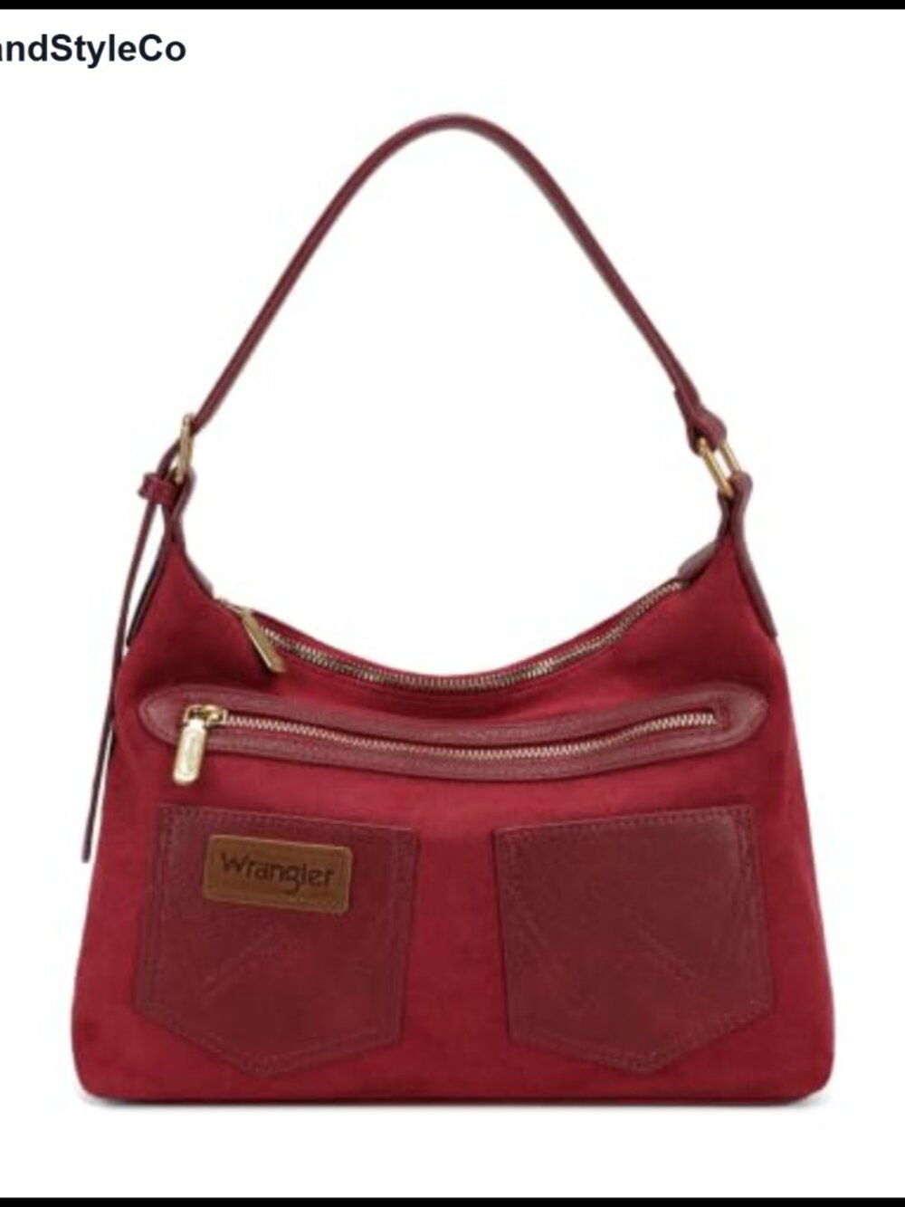 Faux Suede Hobo Shoulder Bag Slouchy Crossbody Purse Women